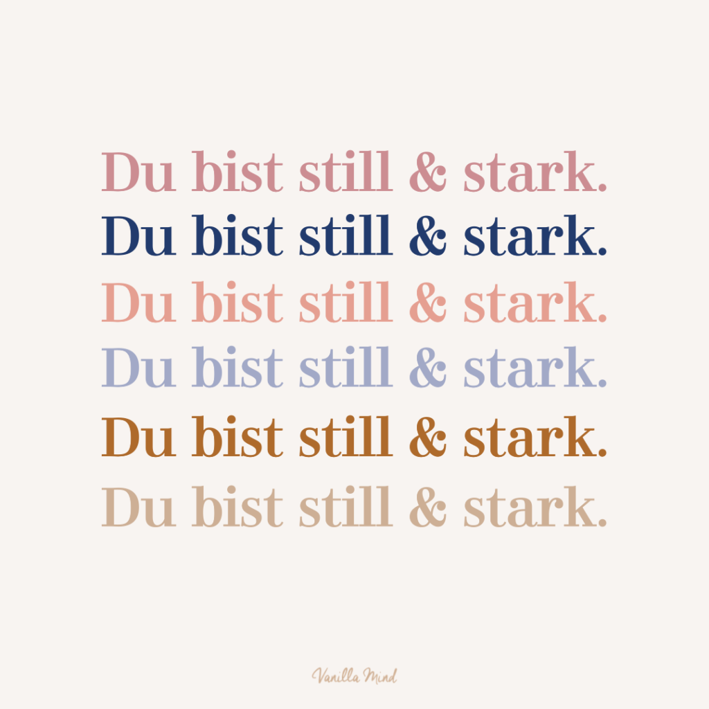 Du bist still & stark! #stillundstark
