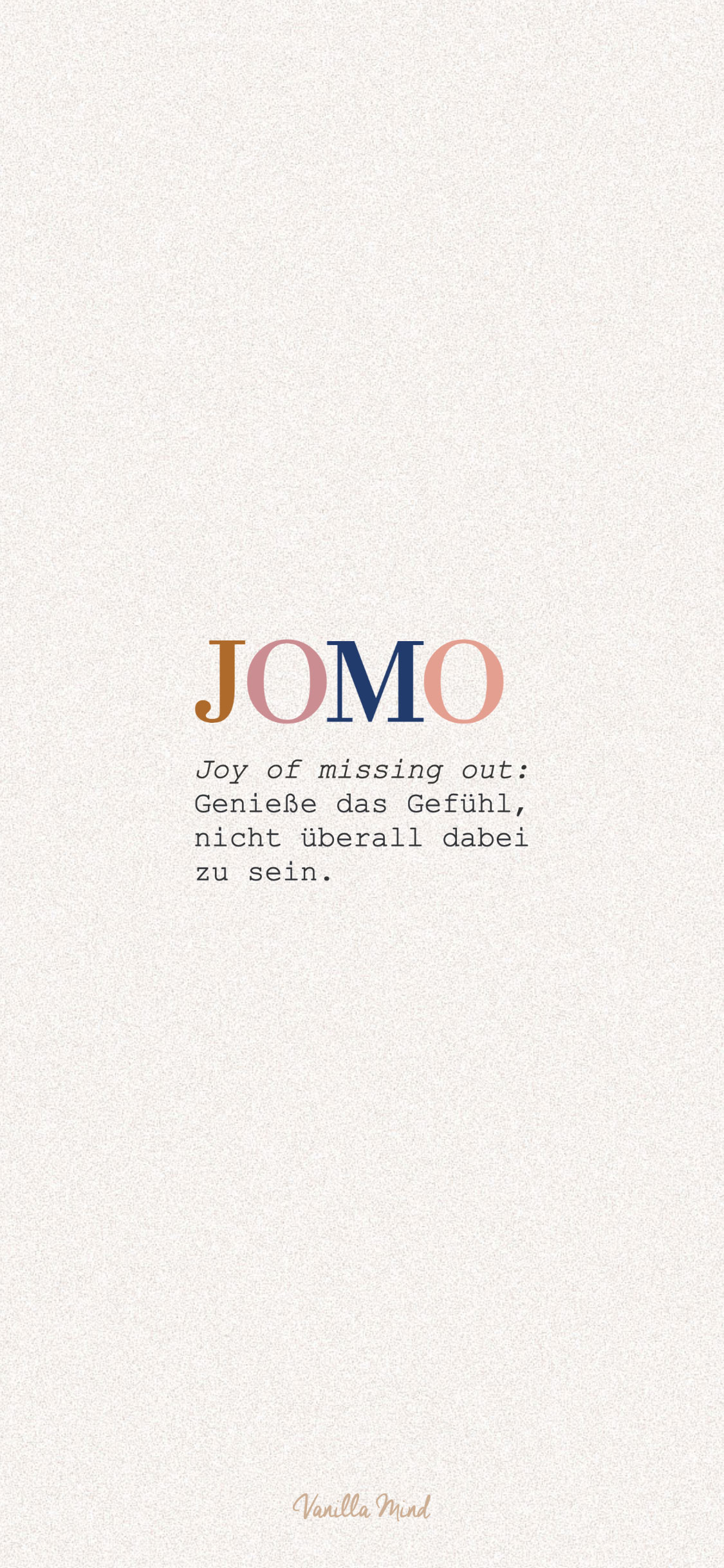 Joy of missing out: Genieße das Gefühl, nicht überall dabei zu sein!