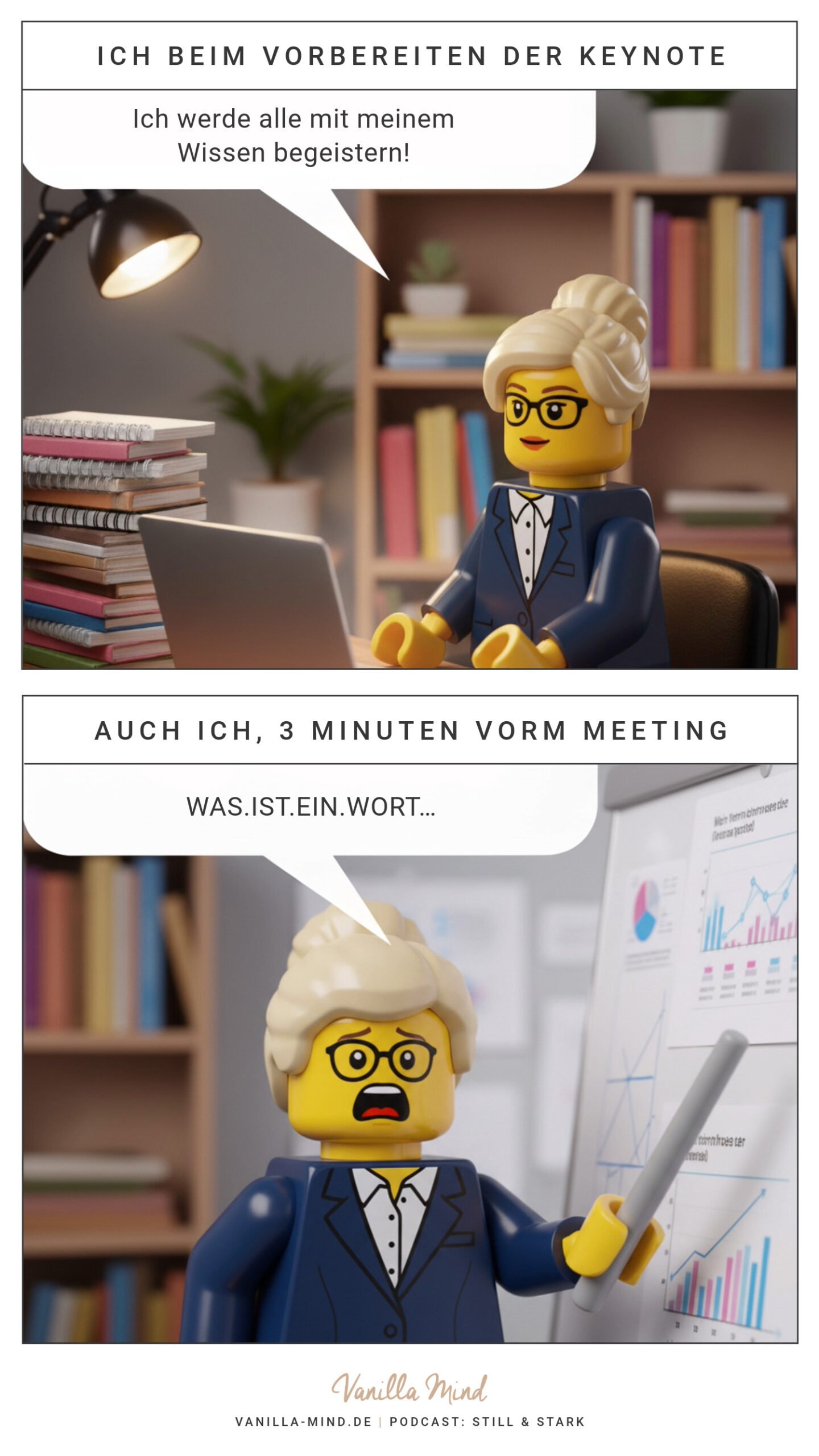 Du musst eine Präsentation halten und hast Angst, alles zu vergessen? Hier kommt mein persönlicher Notfallplan gegen Lampenfieber und Redeangst.